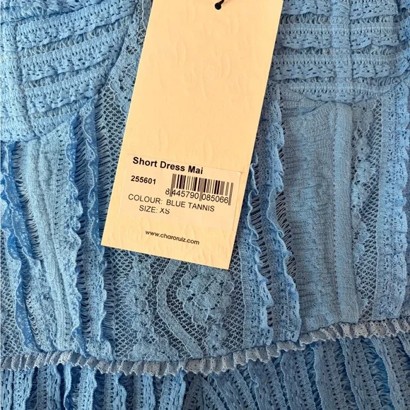 Charo Ruiz Mai short dress Sky Blue Mini Dress - Picture 3 of 8